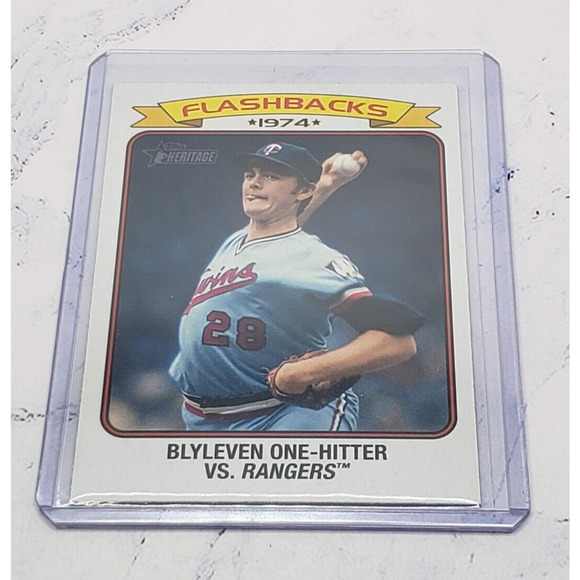 2023 Topps Heritage Baseball Flashbacks 1974 Bert Blyleven #BF-5 Insert Twins - Picture 3 of 4